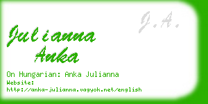 julianna anka business card